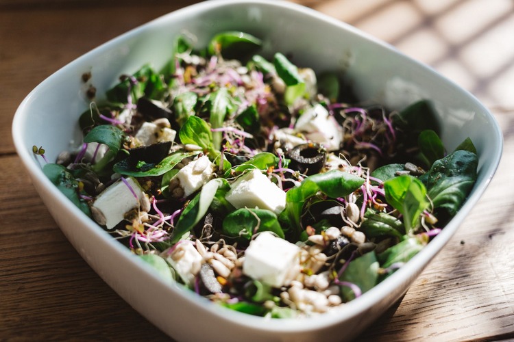 Tofu Salad with Olives and Pine Nuts - Tofu Recipe