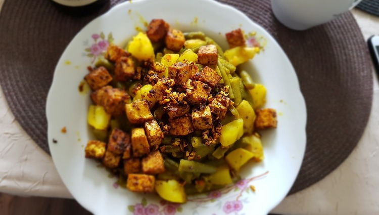 Tofu, Potatoes and Sesame Seed - Tofu Recipe