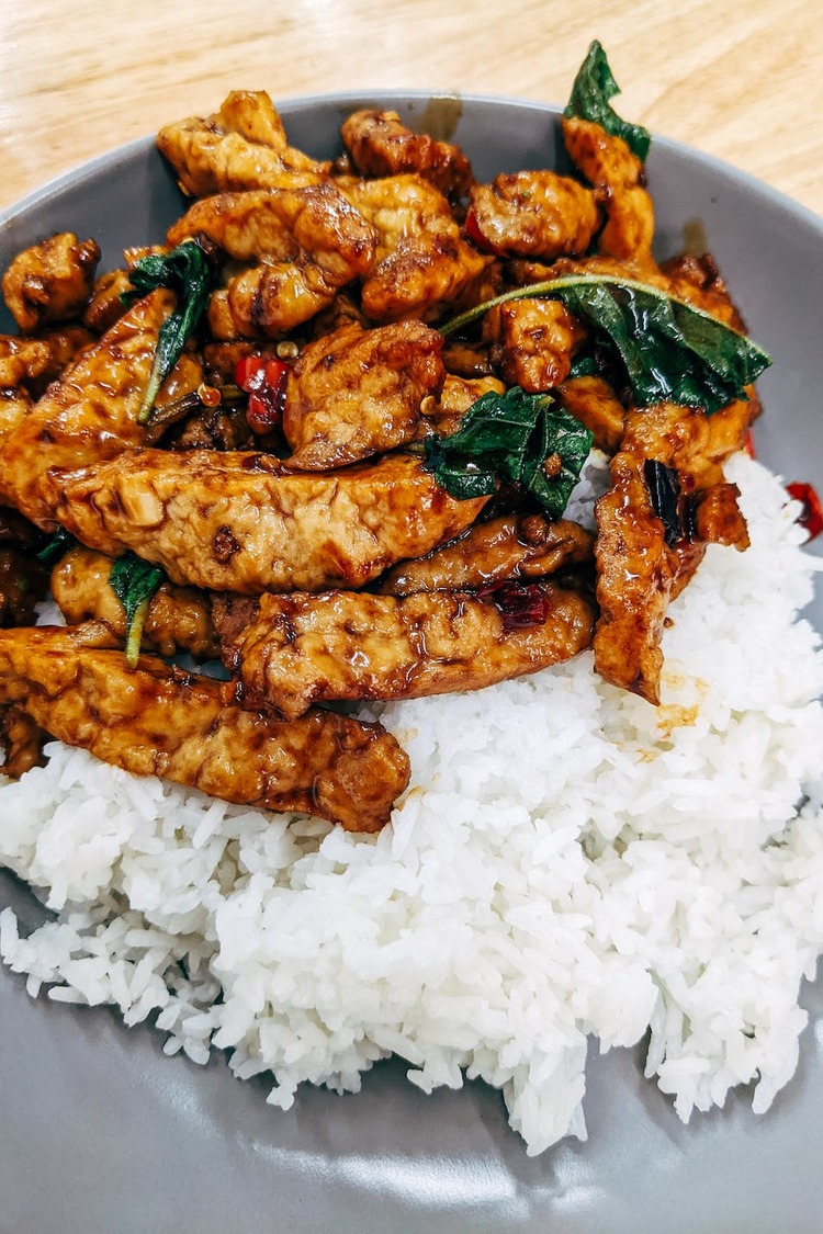 Sweet and Sour Tofu with Sticky Rice Recipe